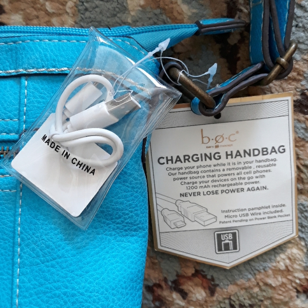 4x*Host Pick*b.o.c. turqoise charging crossbody bag - Picture 3 of 8